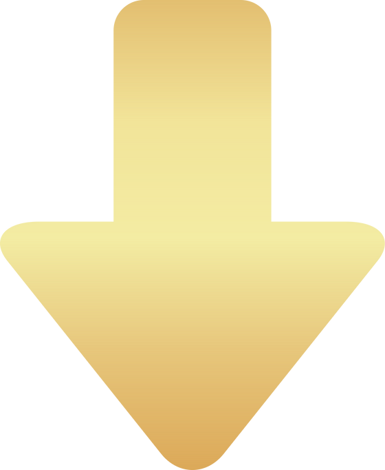 Gold Down Arrow Icon